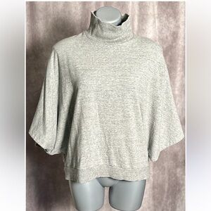 Lou & Grey High Neck Poncho quarter Sweater